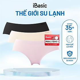 Pack 3 quần lót nữ lưng vừa không đường may iBasic V188