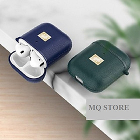 Case airpods vân da cao cấp, chất liệu TPU dẻo dành cho Airpods 1/2