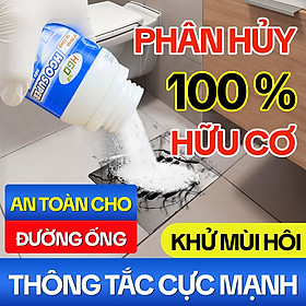 Bột thông cống cực mạnh HGO SUPER bột thông bồn cầu, bồn rửa bát, đường ống, chai 250gram