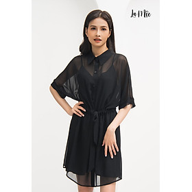 Set Đầm Sơ Mi Gồm Đầm Hai Dây Và Áo Sơ Mi Mỏng Khoác Ngoài Maxivic, La Mộc - LM62159