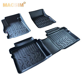 Thảm lót sàn xe ô tô Nissan Almera 2021-2022 Nhãn hiệu Macsim chất liệu nhựa TPV cao cấp màu đen
