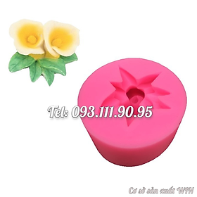 Mua Khuôn rau câu silicon hoa ly đôi kèm lá - Mã số 1519