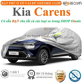 Bạt che phủ xe ô tô kia carens vải dù 3 lớp cao cấp bpxot - otoalo