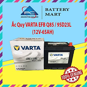 Ắc Quy Varta EFB Q85/95D23L 12V-65Ah, Ắc quy Varta EFB Q-85/115D23L 12V-70Ah màu bạc dùng cho xe Mazda, Subaru