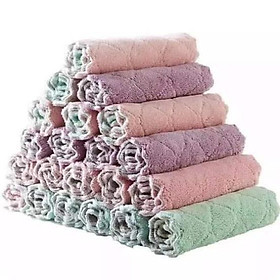 Mua Set 10 khăn lau bếp 2 mặt đa năng thấm hút