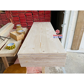 [MS158] Tấm mặt bàn gỗ thông rộng 40cm x dày 2cm x dài 100cm + gia công láng mịn
