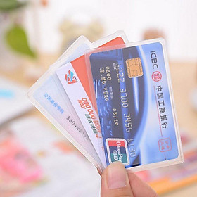 BỘ 8 vỏ bọc thẻ căn cước bằng lái thẻ tín dụng trong suốt (VBT08)