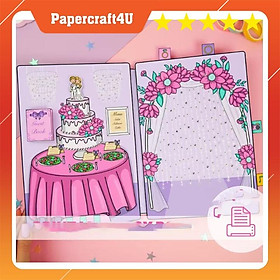 ĐỒ CHƠI NGÔI NHÀ BÚP BÊ GIẤY CẮT THỦ CÔNG DIY_Paper  MẪU 06