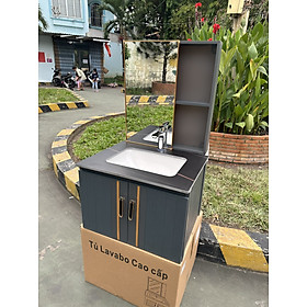 Tủ Lavabo mặt đá nguyên bộ Tundo kích thước 60 x 47 cm