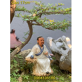 Mua Tượng tiểu cảnh thần trà men rạn h17cm gốm sứ Bát Tràng