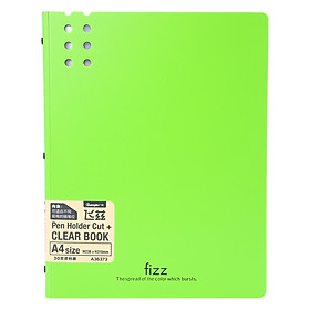 Bìa 30 Lá Nhựa Guangbo Fizz A4 36373 - Xanh Lá