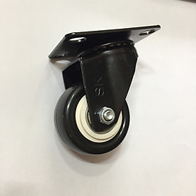 Mua Bánh xe đen 5cm su tốt không khóa hoặc có khóa gắn xe đẩy