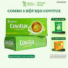 Combo 2 hộp kẹo thảo mộc Covitux ( hộp 30 viên) - Genat