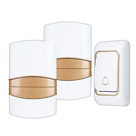 Mua Chuông đôi báo mở cửa dùng trong gia đình lắp đặt ở nhiều nơi  chống nước tuyệt đối Ca06-2 ( Gồm 2 chuông báo và 1 nút nhấn - 4 mức âm lượng với 36 kiểu chuông -  Tặng kèm 03 nút kẹp cao su đa năng giữ dây điện cố định ngẫu nhiên )
