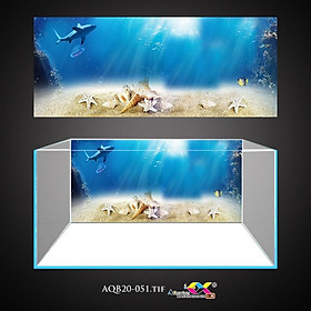 Tranh 3D Koifish, Tranh Dán Bể Cá, Sao biển , in tranh theo kích thước yêu cầu