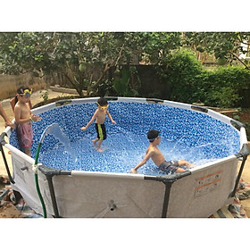 Mua Bể bơi   Hồ bơi   Khung kim loại hình tròn  dành cho cả gia đình 56406E đường kính 305X76 CM