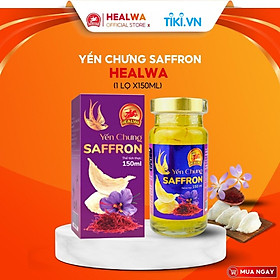 Yến chưng Saffron Healwa (1 lọ x 150ml) giúp da trở nên hồng hào mịn màng đầy sức sống ngăn ngừa lão hóa da