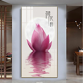 Mua Tranh Đơn Treo Tường Giá Rẻ - Tranh Canvas Hoa Sen Trong Hồ Đẹp