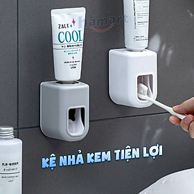 Kệ Nhả Kem Đánh Răng Tự Động Hình Hộp Dán Tường Hamart Kèm Miếng Keo Siêu Dính Tiện Lợi - Hộp Nhả Kem Ngẫu Nhiên