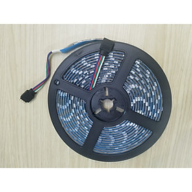 Bộ combo 02 cuộn dây đèn led đổi màu RGB 5050 chống thấm nước dài 5 mét -12V - có keo dán siêu tiết kiệm điện dùng trong trang trí - Màu sắc ngẫu nhiên