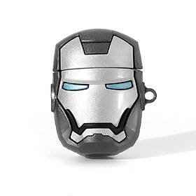 Bao Case Ốp Bảo vệ Cho Airpods 1/ Airpods 2 Hình mặt nạ IRON MAN