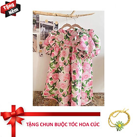 TẶNG QUÀ KÈM ĐẦM BỒNG TAY BÈO VAI CHO BÉ GÁI MẶC ĐI HỌC ĐI TIỆC
