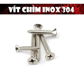 Mua Vít INOX 304 Vít chìm Vít đầu bằng dùng bắt gỗ, tắc kê nhựa