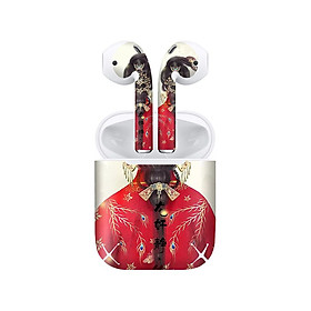Mua Miếng dán skin chống bẩn cho tai nghe AirPods in hình Điệp Vũ Mạn Tuyết - acp032 (bản không dây 1 và 2)