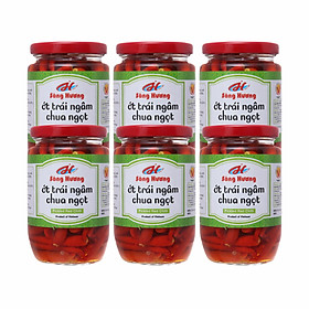 Ớt Ngâm Chua Ngọt Sông Hương 160g combo 6 hũ