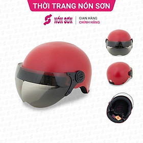 Mũ bảo hiểm nửa đầu có kính nón sơn chính hãng kt-đo356