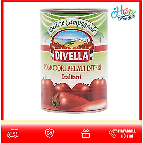 Cà Chua Bóc Vỏ - Pomodori Pelati Divella Italia 400 Gram 
