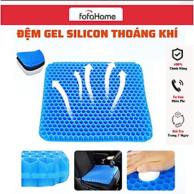 Đệm/ Nệm Ngồi 2 Lớp 3D Silicon Cao Cấp Thoáng kKhí Ghế Văn Phòng Chống Đau Mỏi - Cấu Trúc Tổ Ong 3D Tặng Kèm Vỏ Theo