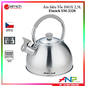 Mua Ấm Đun Nước Siêu Tốc Bằng inox 304 Elmich Smartcook SM-3328 (Có Còi Báo Khi Nước Sôi) - Hàng Chính Hãng