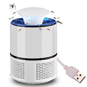 Dụng cụ bắt côn trùng đèn diệt muỗi thông minh dạng lưới cắm cổng USB thân cao đa năng Vesion2 (Tặng 2 nút kẹp dây điện bằng cao su -giao màu ngẫu nhiên)