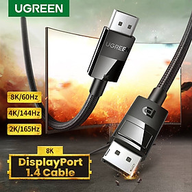 Cáp Displayport 1.4 dài 2M hỗ trợ 8K@60Hz Ugreen cao cấp - hàng chính hãng