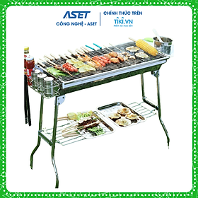 Mua BẾP NƯỚNG NGOÀI TRỜI BBQ CÓ THỂ THÁO RỜI CHẤT LIỆU INOX KÍCH THƯỚC 111x33x70cm