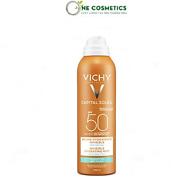 Xịt Chống Nắng Toàn Thân VICHY IDÉAL CAPITAL SOLEIL INVISIBLE HYDRATING MIST SPF50 PA+++200ml