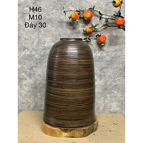 Mua Bình cắm hoa dáng chuông H46cm  men mộc. Gốm sứ Bát Tràng