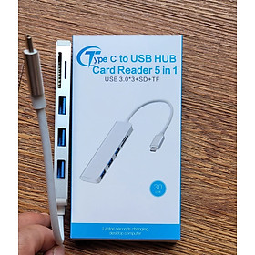 Mua Đầu chuyển type c ra 3 ngõ USB 1 khe đọc thẻ SD và 1 khe thẻ Micro SD cho laptop  macbook để cắm thêm thiết bị như chuột  key.board  máy in
