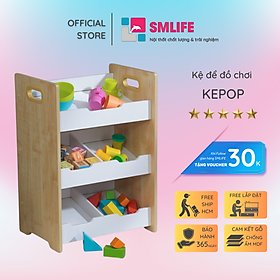 Kệ để đồ chơi cho bé SMLIFE Kepop | Gỗ MDF dày 17mm chống ẩm | D45xR30xC60cm