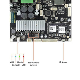 Board mạch chơi nhạc số wifi bluetooth Music Server + DAC+ Ampli Up2Stream Amp 2.0 V4