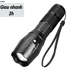 Đèn pin siêu sáng KGT6 hợp kim chống nước, 1000 lumen, chiếu xa 200m tới 500m , pin sạc FullBox, tặng pin loại tốt- Hàng chính hãng