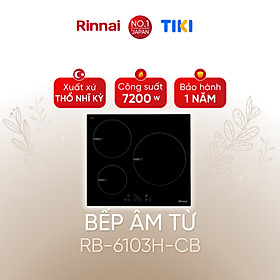 Bếp từ Rinnai RB-6103H-CB mặt kính Schott 7200W - Hàng chính hãng.