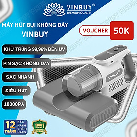 Mua Máy hút bụi giường nệm VinBuy  máy hút bụi ô tô  cầm tay không dây  hút bụi oto  xe hơi  kiểu dáng hiện đại diệt khuẩn đa tầng  đèn UV  lực hút mạnh 18000PA - Hàng chính hãng