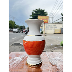 Mua Bình hoa thờ cúng sứ họa tiết đá hoa cương Cao 22cm  25cm - Đá hoa cương màu Đỏ