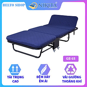 Giường ngủ thông minh gấp gọn NIKITA, Khung thép sơn tĩnh điện, Xếp gọn thành ghế sofa, Bánh xe di chuyển dễ dàng