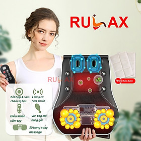￼Gối massage cổ vai gáy cao cấp, máy mát xa cổ vai gáy 20 bi có hồng ngoại, chế độ rung, túi khí