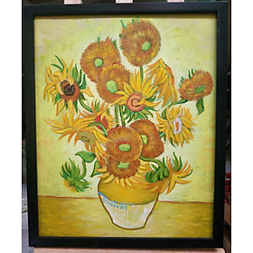 Mua Hoa Hướng Dương -  Tranh Sơn Dầu Vẽ Tay 40x50cm