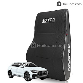 Gối Tựa Lưng ô tô AUDI Q8 Cao Cấp Sparco Italy - Dáng Thể Thao Công Thái Học - Vân Carbon