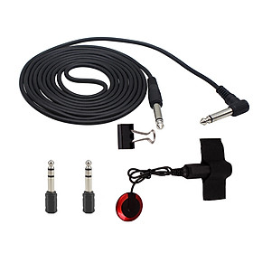Bộ Pickup + Cáp Âm Thanh 6.35mm + 2 Đầu Chuyển 6.35mm Sang 3.5mm + Kẹp Bướm Cho Đàn Guitar/Ukulele